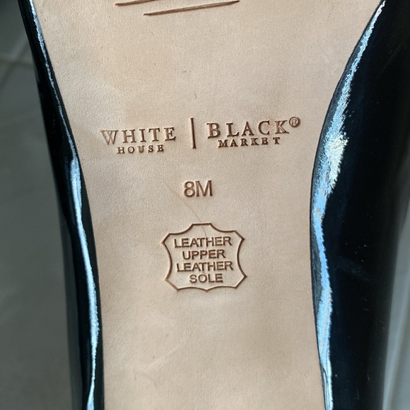 White House Black Market platform peep toe heels. Leather - Picture 7 of 10